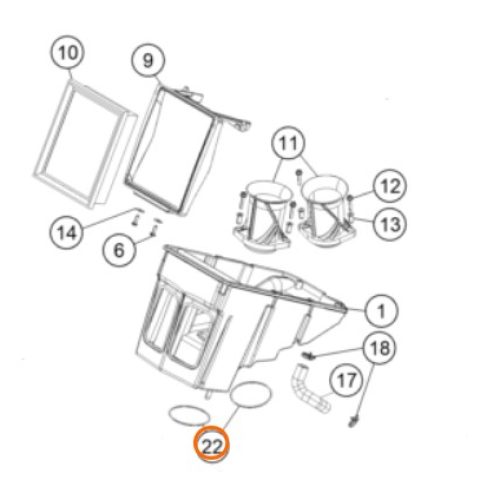 O RING DE CAJA DE FILTRO DE AIRE 0770690020