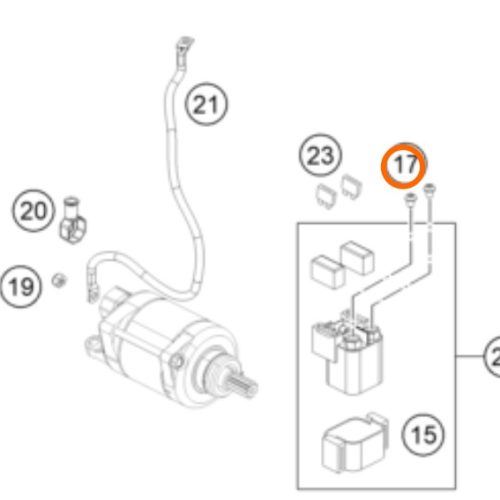 PERNO M6X8 DE RELAY DE ARRANQUE