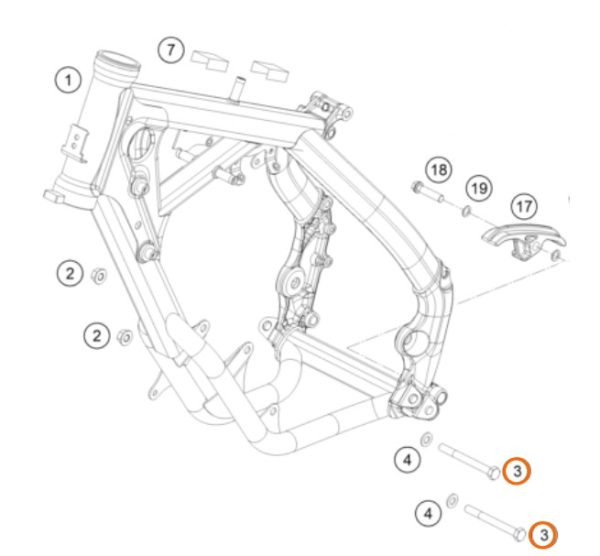 PERNO M8X80 SUFRAME 65 SX 15-19