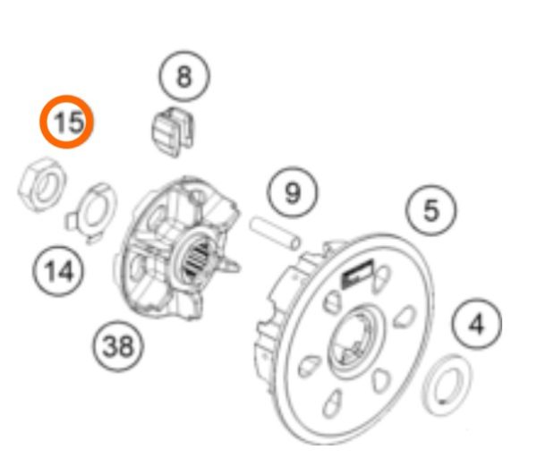 TUERCA DE CANASTA DE EMBRAGUE SX/EXC