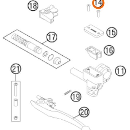 PERNO M4X12 DE TAPA DE BOMBA DE EMBRAGUE/FRENO