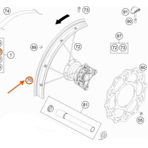 ARO DELANTERO 17 85 SX 2020