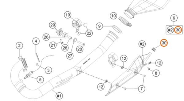 CAUCHO DE PROTECTOR DE ESCAPE 790 ADV