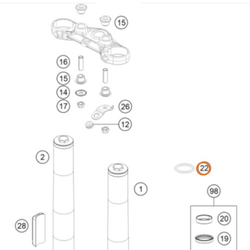O RING DE CLAMS 200/390 DUKE 40140024