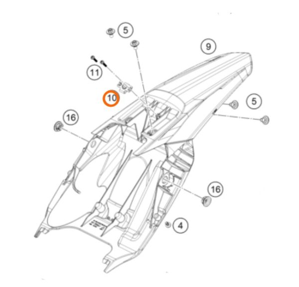SEGURO DE ASIENTO 50/65 SX 14-23