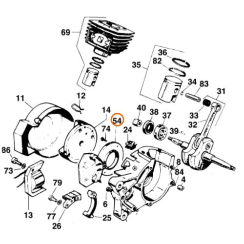 SOPORTE DE BOBINA 50 SX 01-02