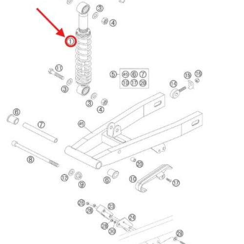 AMORTIGUADOR POSTERIOR 50 LC SENIOR