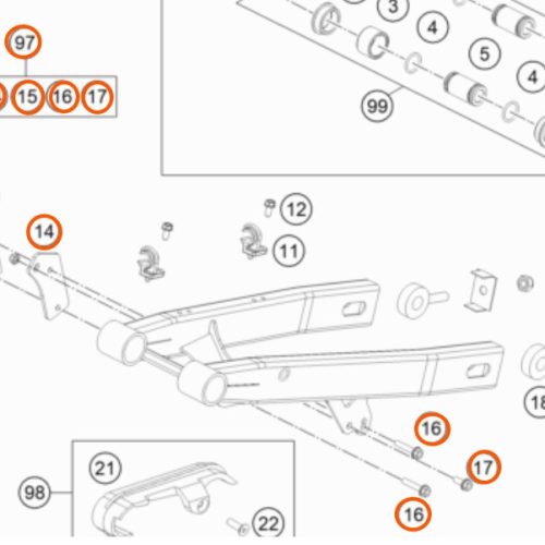 GUIA DE CADENA 50 SX 09-15