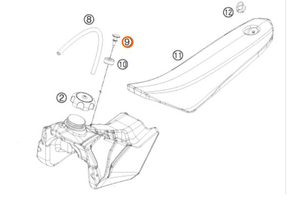 PERNO M6 DE TANQUE-ASIENTO 50/65 SX
