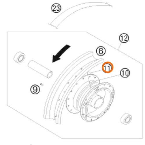 RADIO ARO 10 POSTERIOR DERECHO 50LC JUNIOR