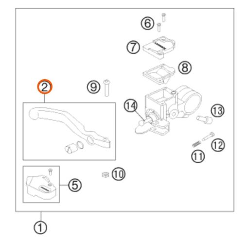 MANIGUETA DE FRENO 50 LC 02-16
