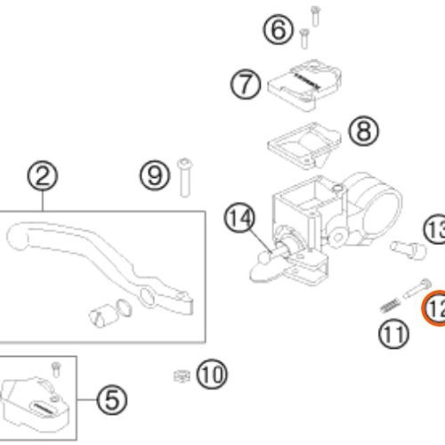PERNO M3X16 DE CALIBRACION BOMBA DE FRENO 50 SX 04-20