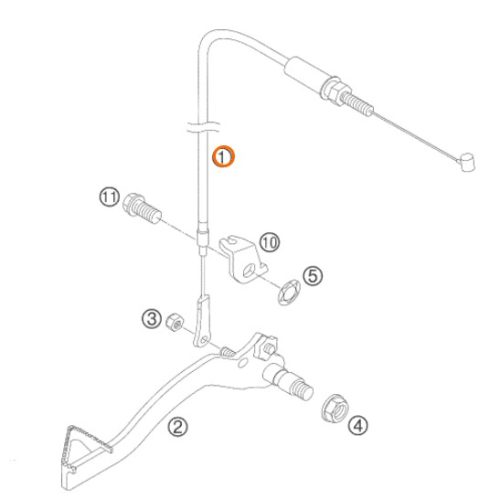 CABLE DE FRENO POSTERIOR 50 SX MINI