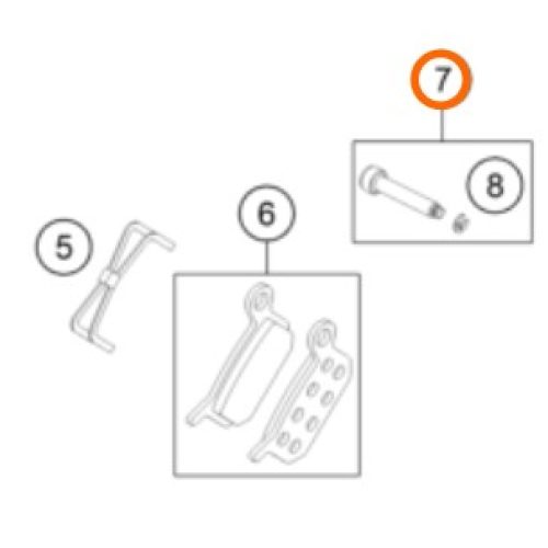 PERNO DE MORDAZA DE FRERNO CON CLIP