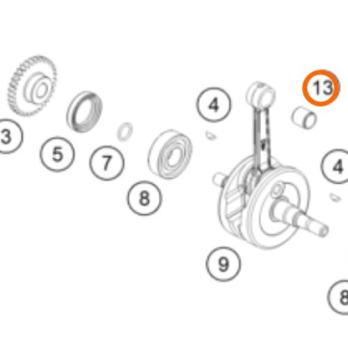 CANASTILLA DE PISTON 50 SX 09-22