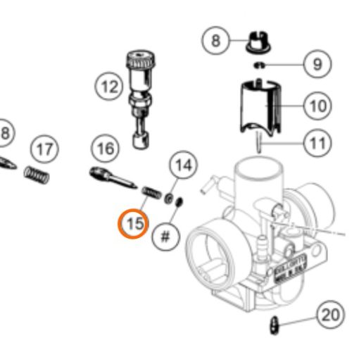 SIMBRA DE CARBURADOR 50 SX 01-16