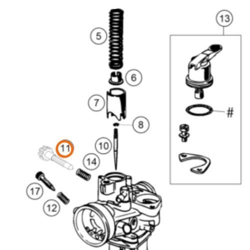 PERNO DE CALIBRACON DE RALENTI