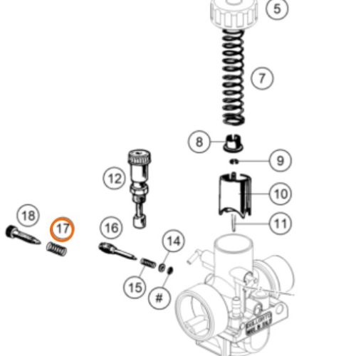 SIMBRA DE AJUSTE RALENTI CARBURADOR 50 SX 08-01