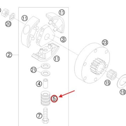 ARANDELA DE EMBRAGUE 50 SX 01-08