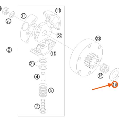 ARANDELA ESPACIADORA 15X25X0,3