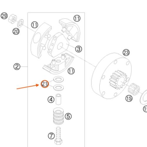 ARANDELA DE EMBRAGUE 50 LC 0.5