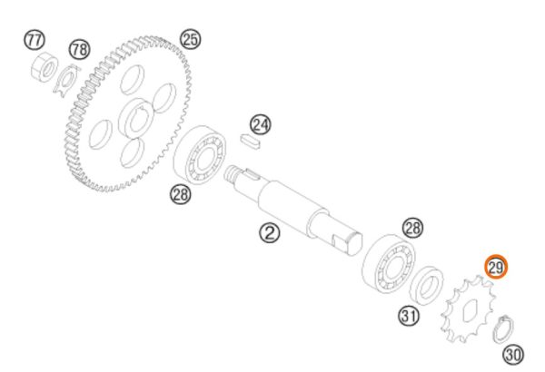 PIÑON MOTRIZ 11T 50 SX 01-08