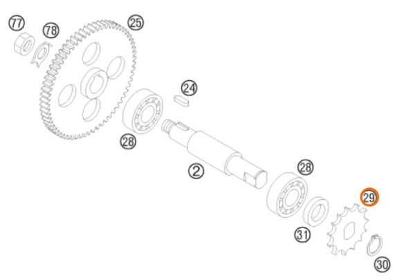 PIÑON MOTRIZ 13T 50 SX 01-08