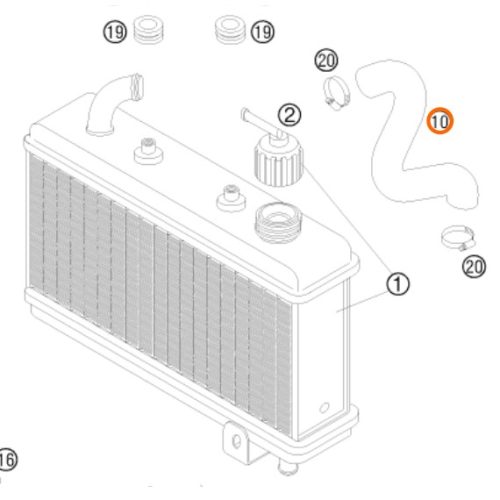 MANGUERA DE RADIADOR 50 LC