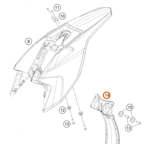 PROTECTOR DE AMORTIGUADOR 50 SX 09-20