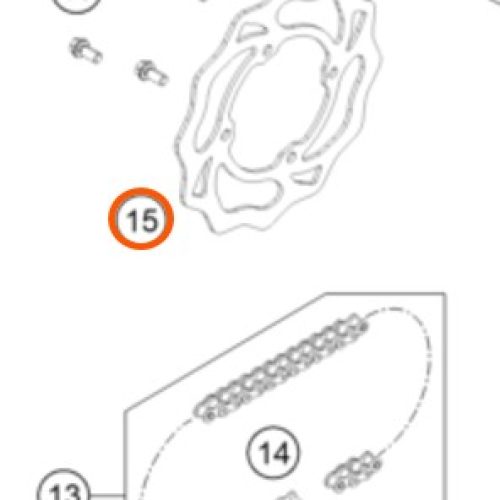 DISCO DE FRENO DEL 50 SX 09-10