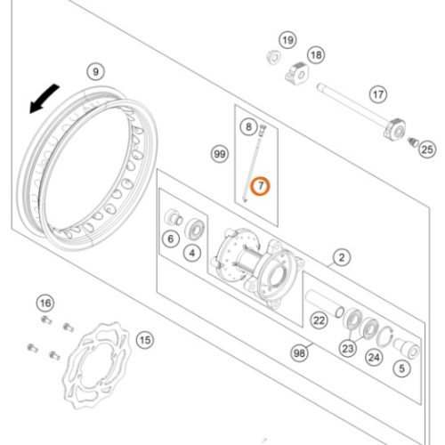 RADIO ARO 10 POSTERIOR 50 SX 14-15