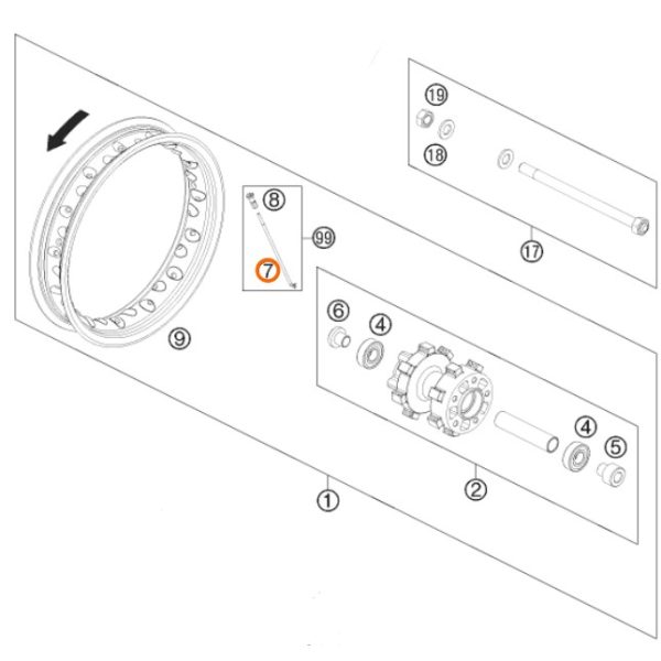 RADIO ARO 10 POSTERIOR 50 SX 12-13