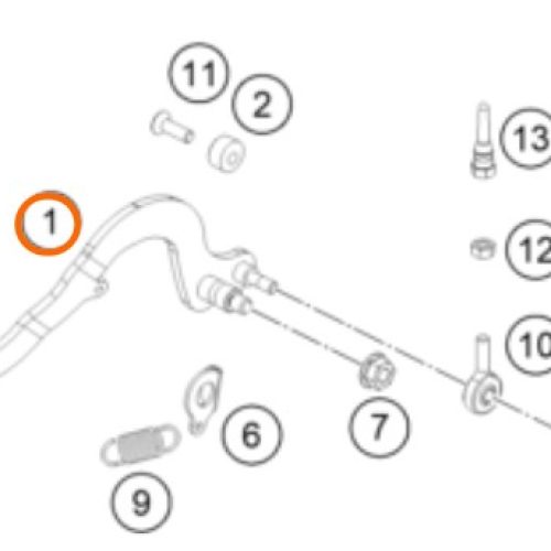 PATA DE FRENO 50 SX 09-16