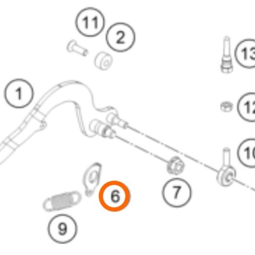 PLATINA SOPORTE DE SIMBRA 50 SX 2009