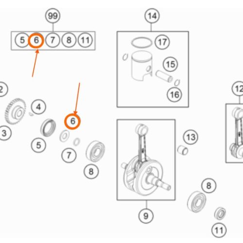 ARANDELA DE CIGUEÑAL 50 2009