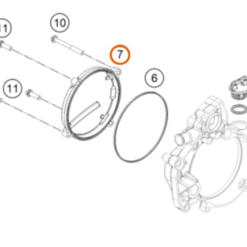 TAPA DE EMBRAGUE 50 SX 09-20