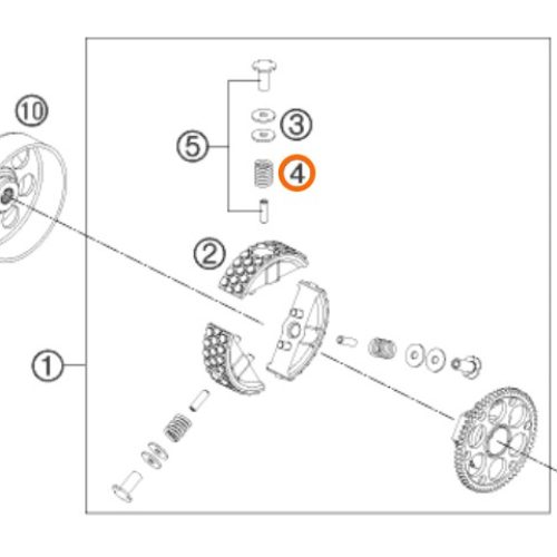 KIT DE SIMBRA EMBRAGUE 50 SX AMARILLA 09-12