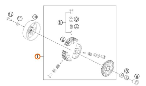 KIT DE TORNILLOS DE EMBRAGUE 50 SX 09-12