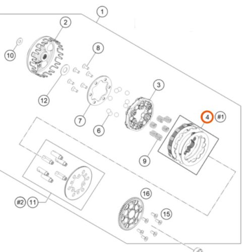 KIT DE EMBRAGUE 50 SX 14-21