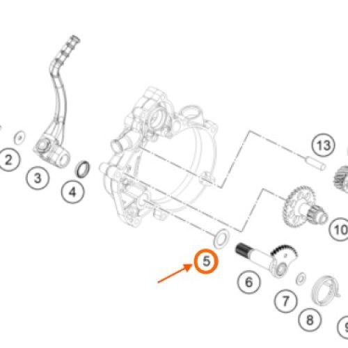 ARANDELA DE EJE DE PATA DE ARRANQUE