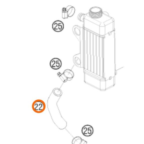 MANGUERA DE RADIADOR 50SX