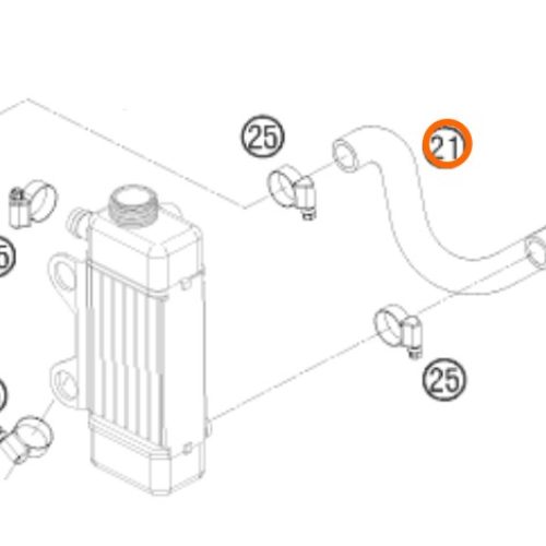 MANGUERA DE RADIADOR 50 SX