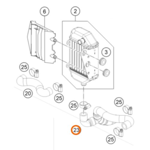 MANGUERA DE RADIADOR 50SX
