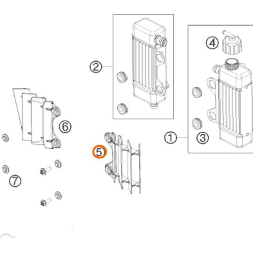 PROTECTOR DE RADIADOR 50 SX IZQUIERDO
