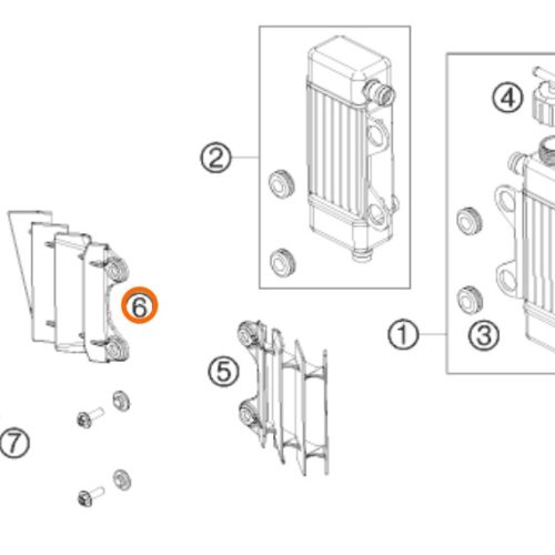 PROTECTOR DE RADIADOR 50 SX DERECHO