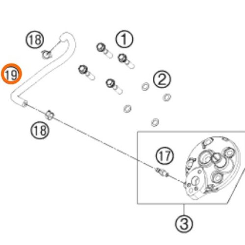 MANGUERA DE DESFOGUE CILINDRO 65 SX 14-15