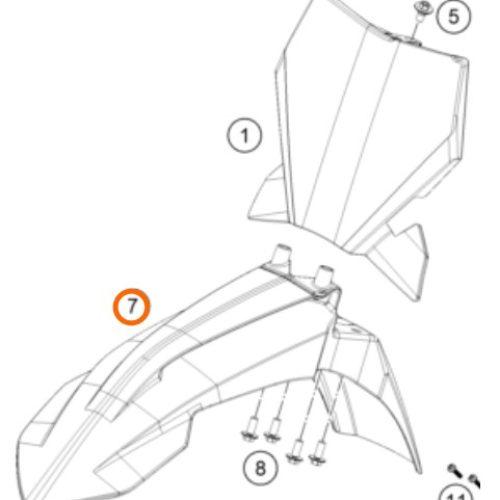 GUARDAFANGO DELANTERO 50 SX 17-20
