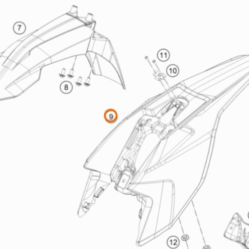 GUARDAFANGO POSTERIOR 50 SX 17-20