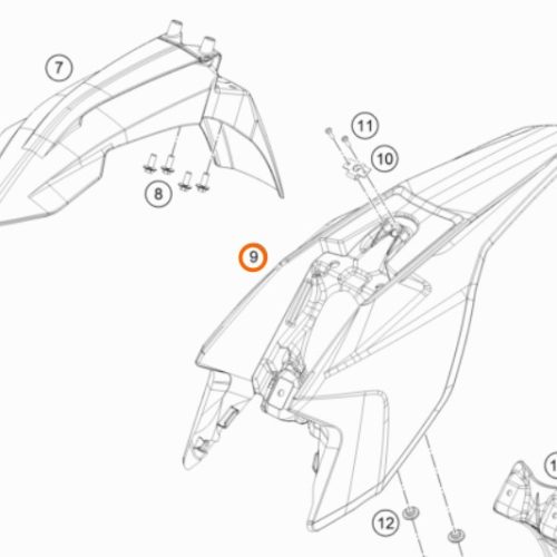 GUARDAFANGO POSTERIOR 50 SX 20-21