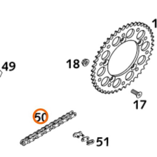 CADENA 65 SX 108T 98-01